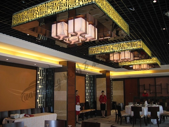 酒店餐厅定制仿云石灯