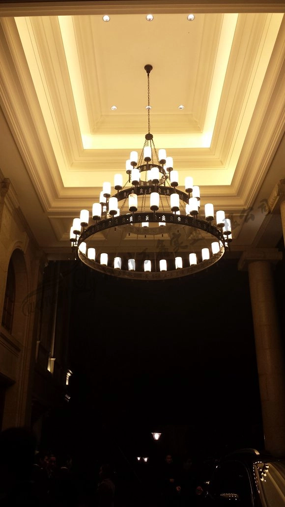 会所雨棚定制云石灯