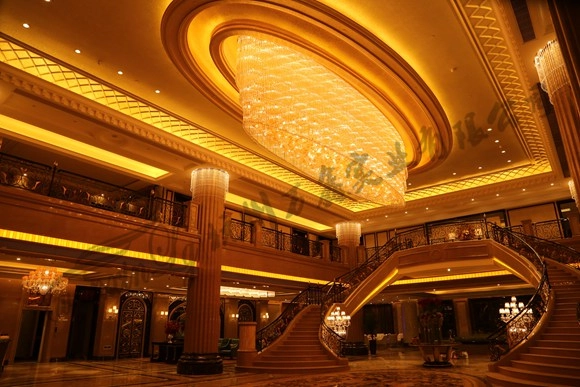 会所大堂定制大型水晶灯