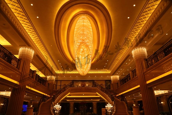 会所大堂定制大型水晶灯