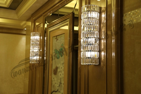 曙光之城 入户大堂定制水晶壁灯