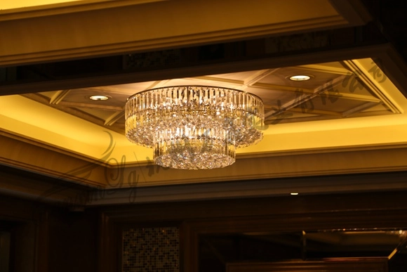 曙光之城 入户大堂定制水晶吊灯