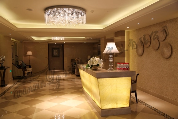 曙光之城 地下室接待台定制水晶灯