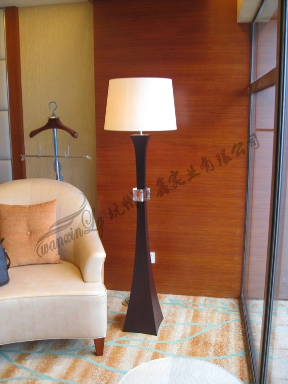 酒店客房中式布艺落地灯