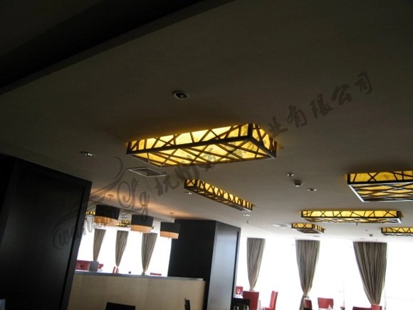 酒店定制铁艺云石吸顶灯