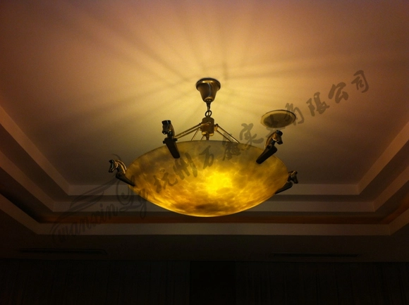 酒店定制大型云石灯