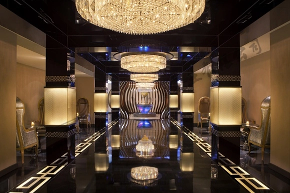 酒店会所走廊定制水晶吸顶灯