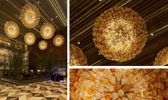 酒店工程定制艺术吊灯