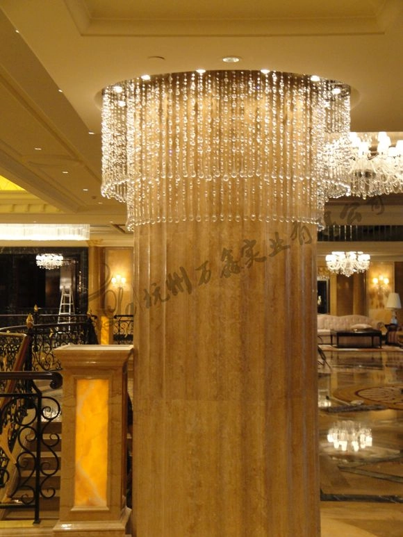 湘湖壹号会所大堂柱子灯