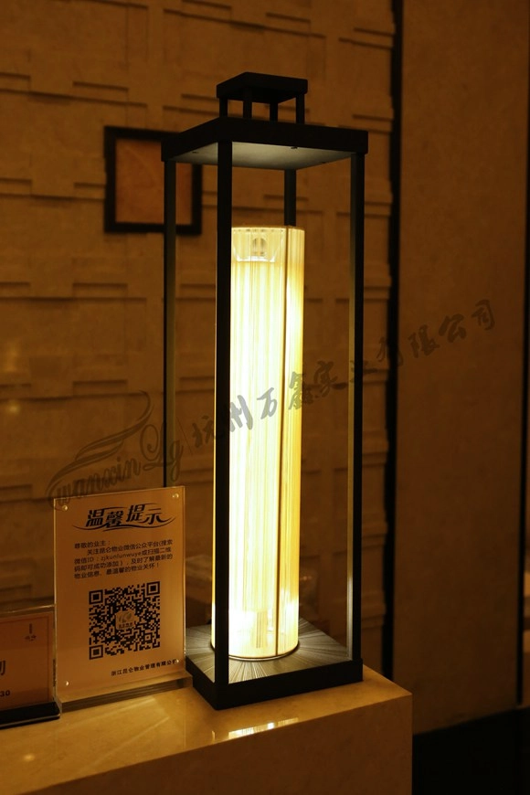 杭州 · 昆仑公馆会所 入户接待台 定制台灯